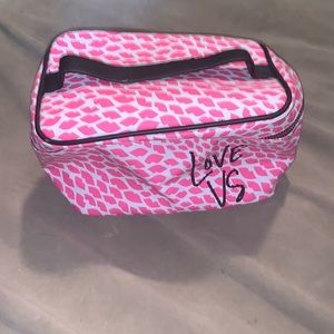Victoria's Secret Pink Lips KISS Make Up Overnight Cosmetic Case